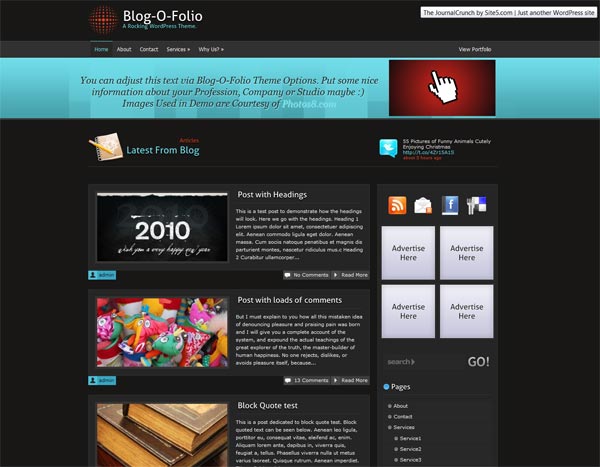 Blog-O-Folio WordPress Theme Version 1.0