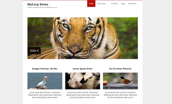 MyCorp Free Business WordPress Theme