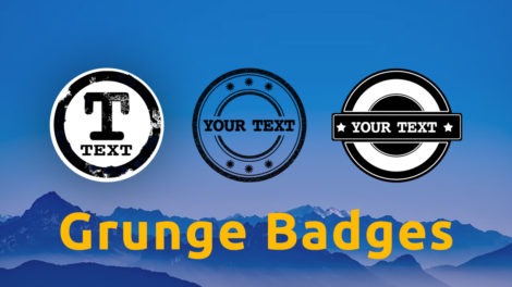 3 kostenlose Grunge Badges