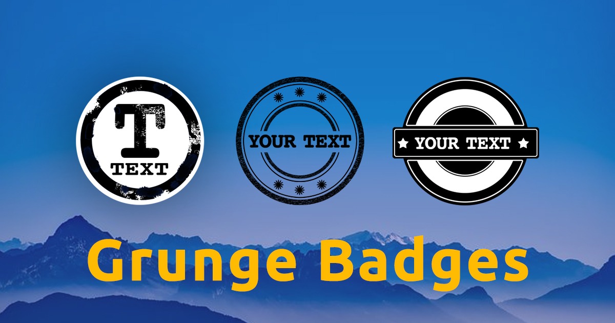 3 kostenlose Grunge Badges