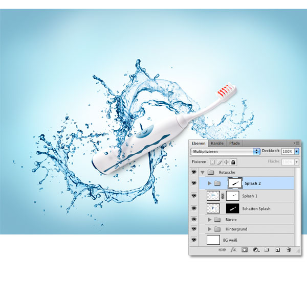 Splash Produktmontage In Photoshop Designtrax