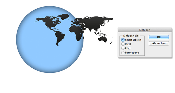 Weltkarte einfügen