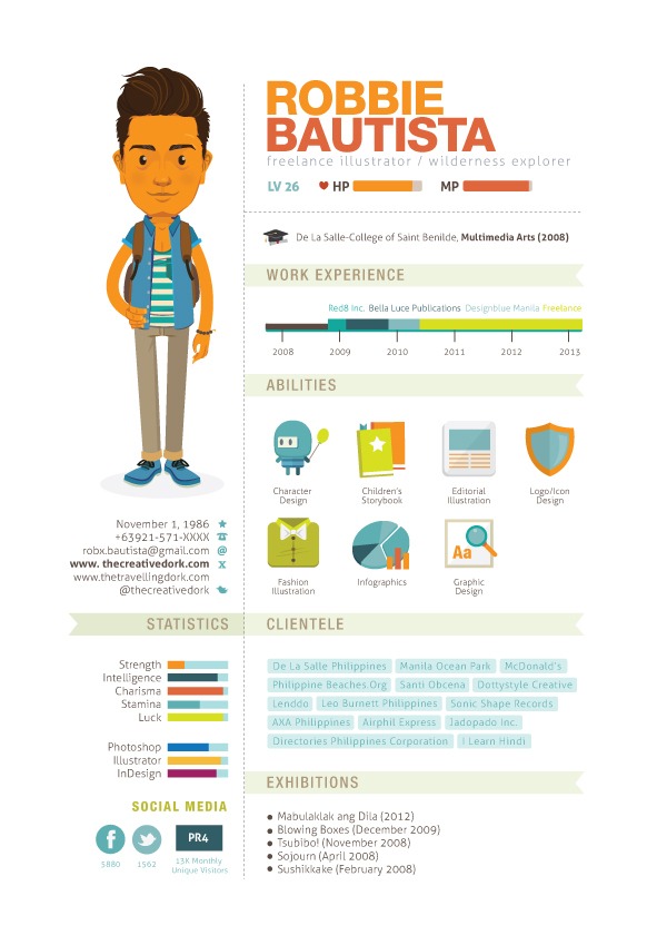 Lebenslauf als Infografik: kreative Beispiele  Designtrax