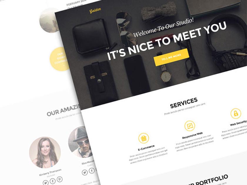 golden psd template