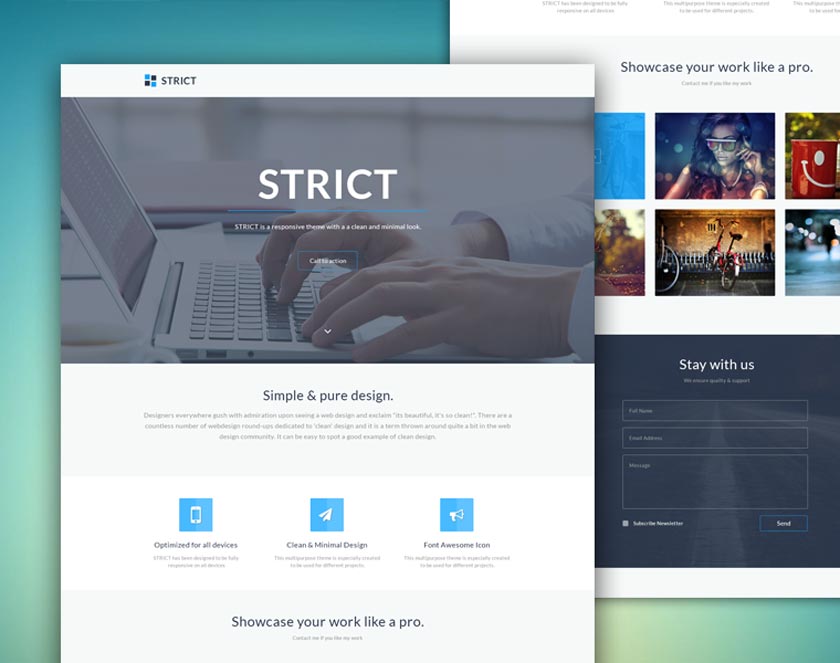 Strict portfolio template