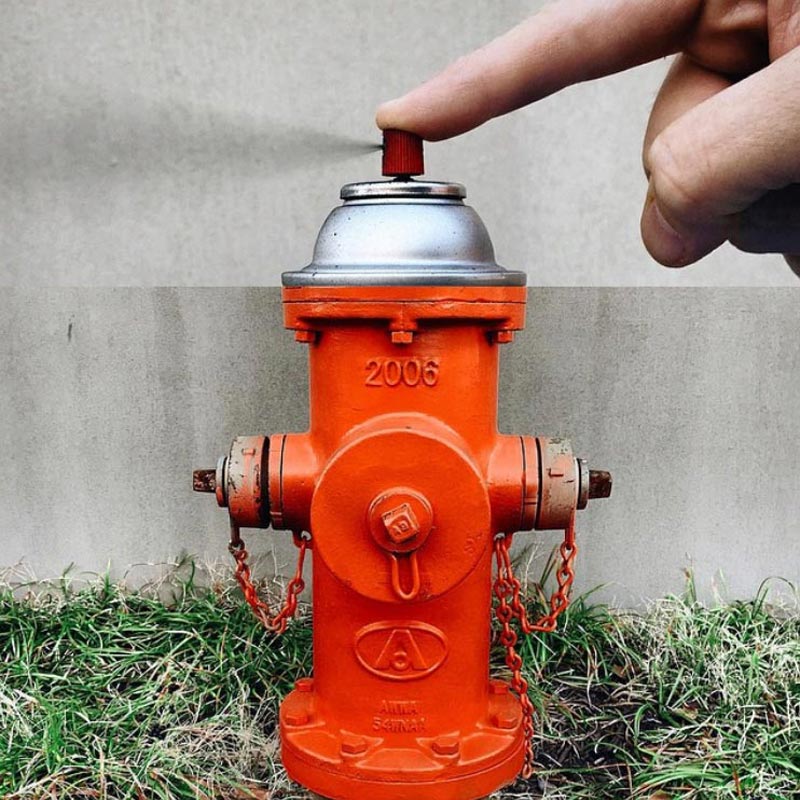 combophoto spray paint + fire hydrant