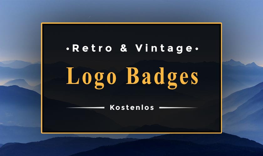 retro logo badges