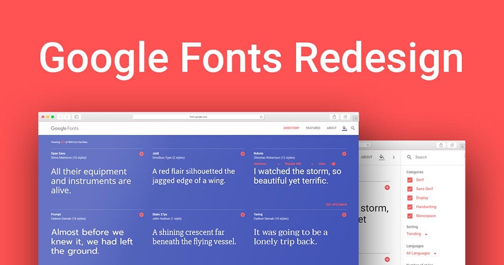 google fonts redesign