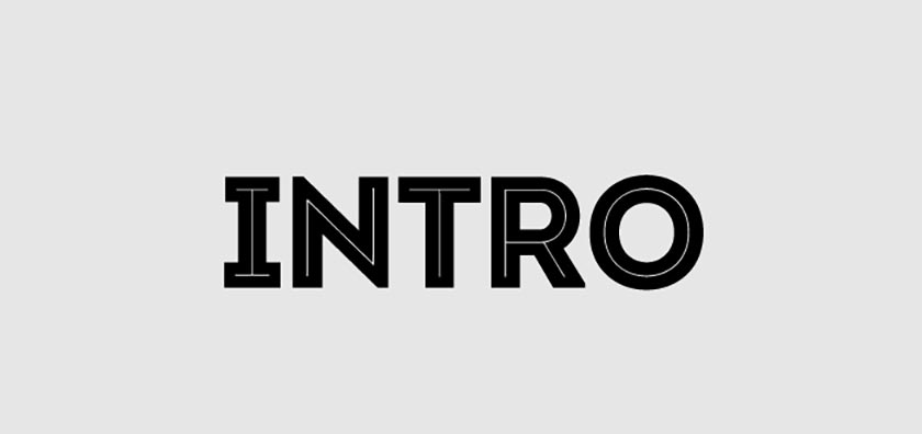 intro free font
