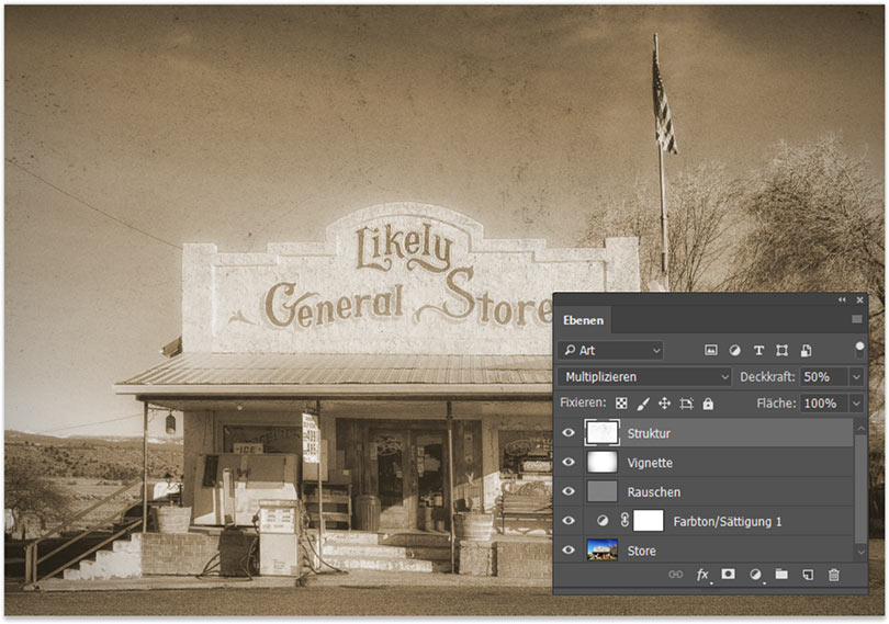 So erstellst Du einen Vintage Foto Effekt mit Photoshop 4